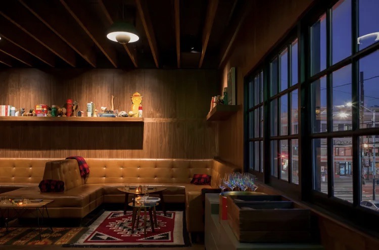 Lazy Bear — the mezzanine banquettes
